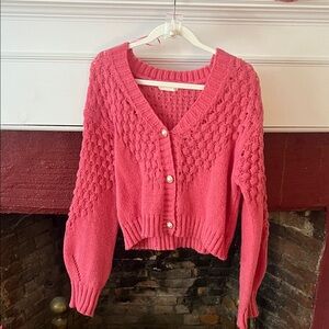 Altar'd State Vibrant Pink Cardigan
